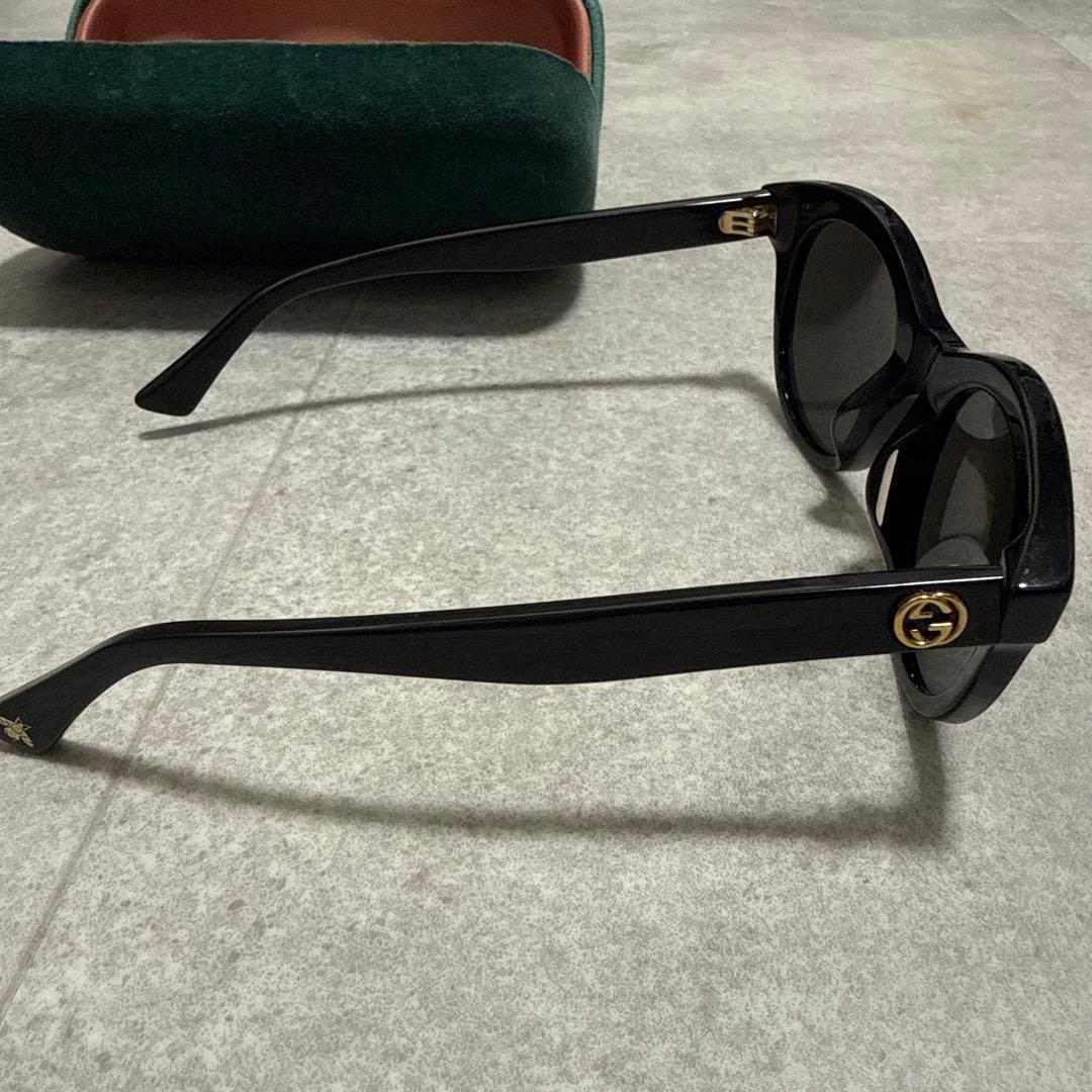 Gucci ブラック ラウンド型サングラス 専用ケース付き