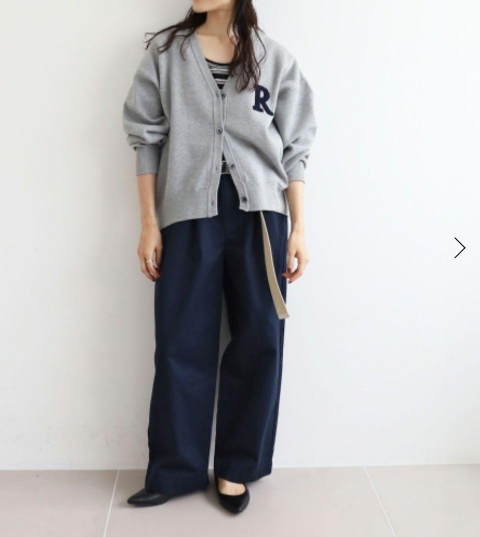 《手洗い可能》サガラ刺繍Vカーディガン