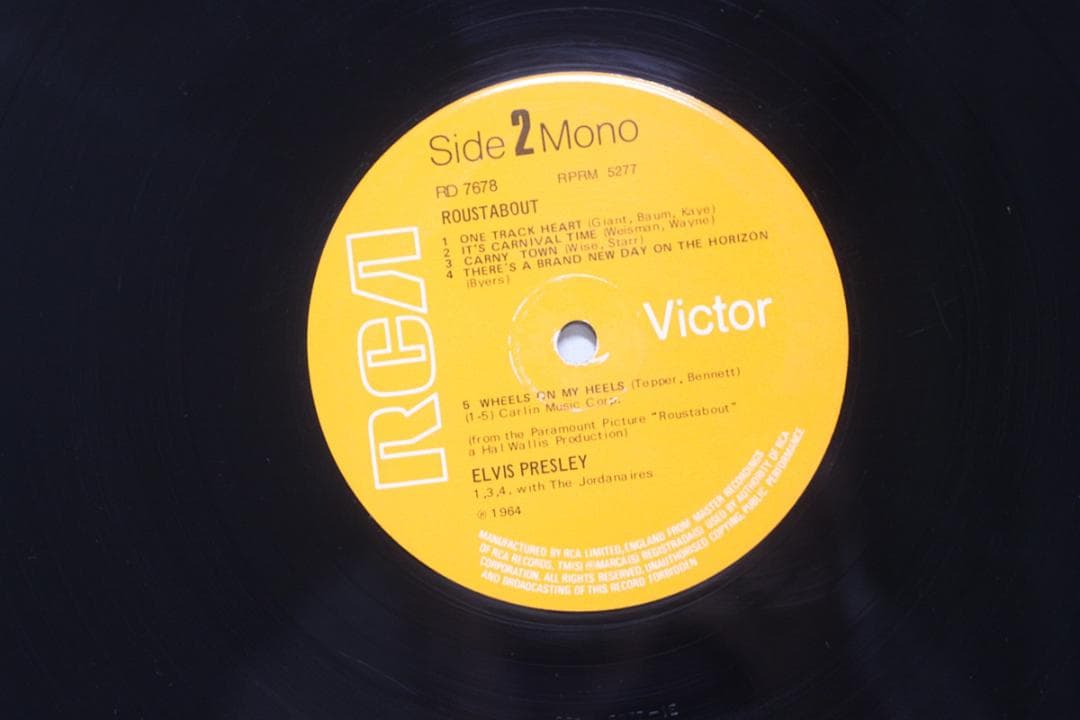 英LP Elvis Presley Roustabout UK盤 Mono