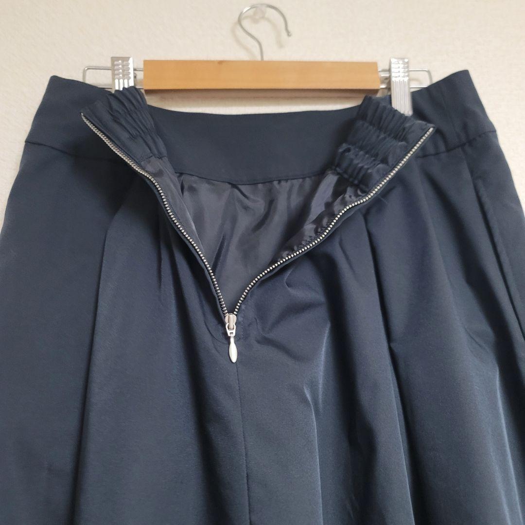 美品✨SOEJU ソージュ リモンタタックスカート バックジップ 撥水 紺