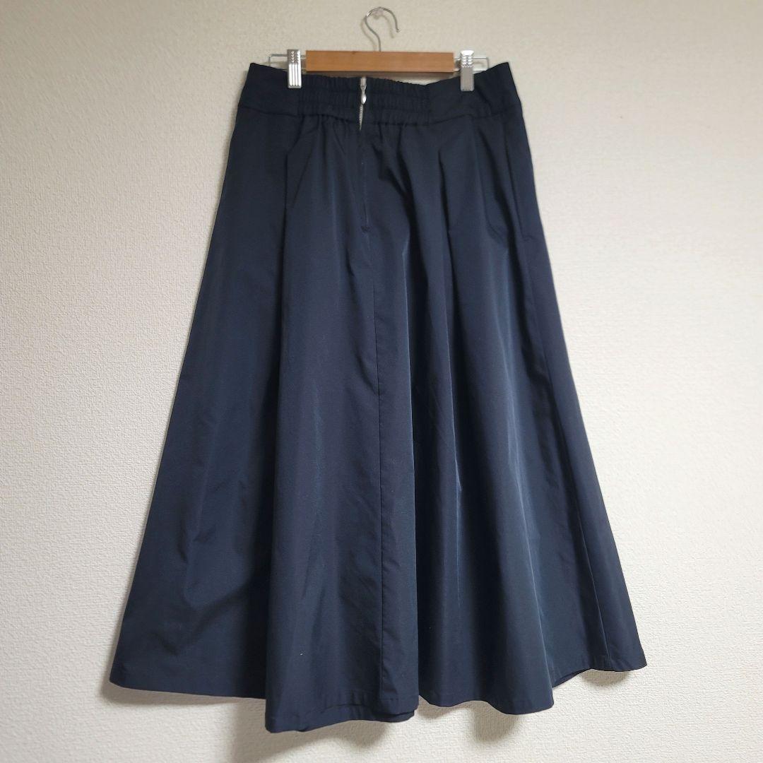美品✨SOEJU ソージュ リモンタタックスカート バックジップ 撥水 紺