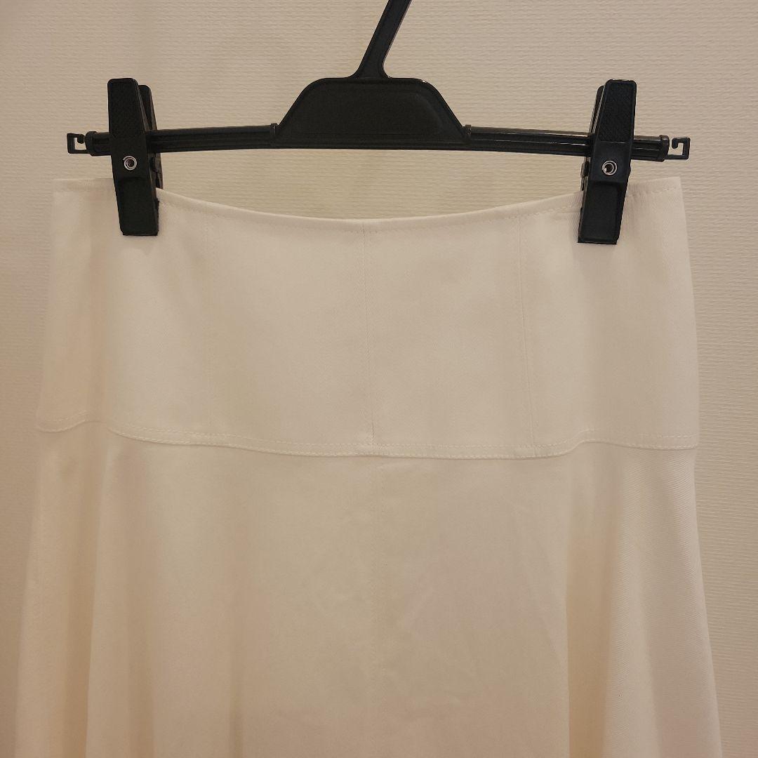 ⭐美品⭐　アナイ　2022SS　デニムライクロングフレアスカート　38　ホワイト