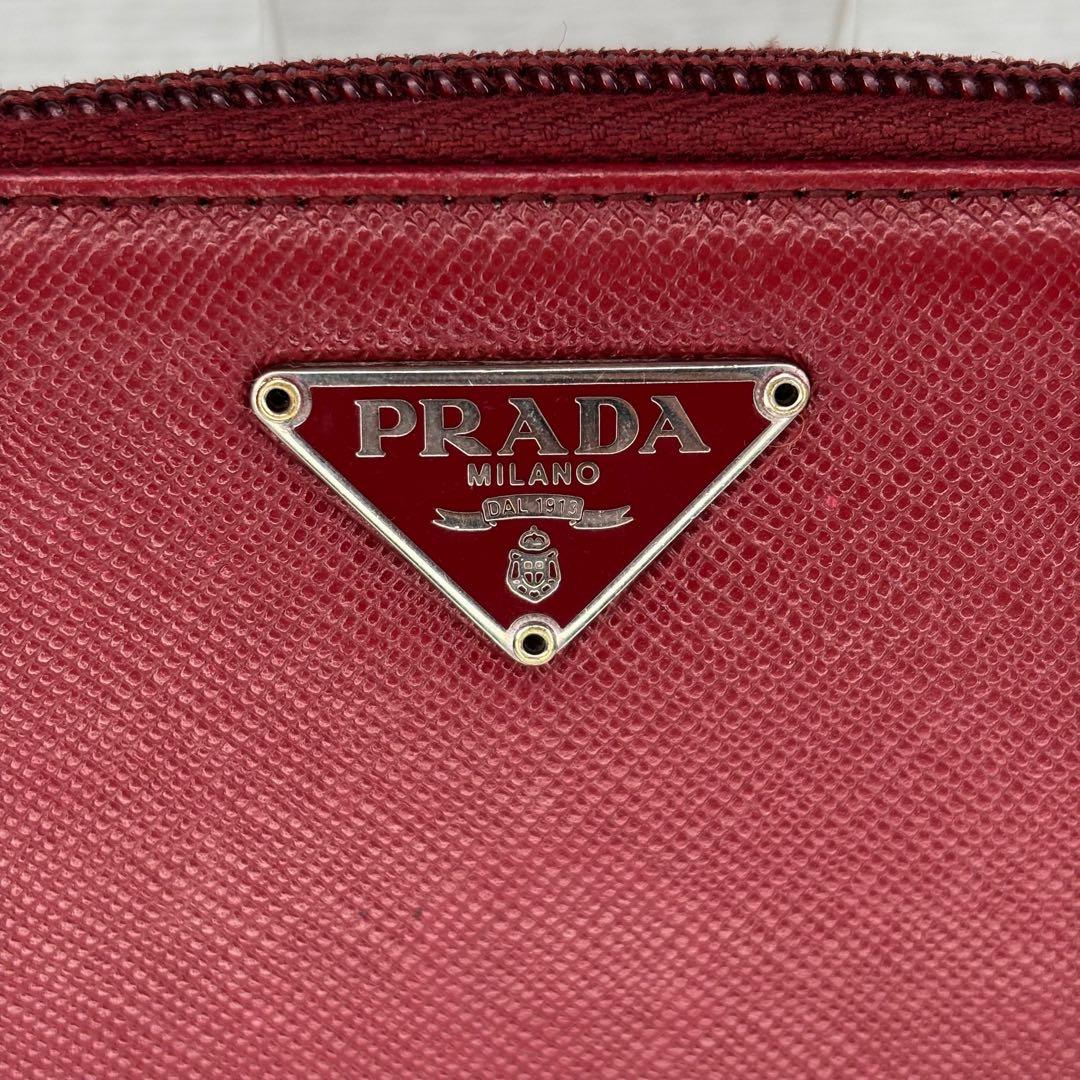 極美品　PRADA プラダ　二つ折り財布　ラウンドジップ　S8478