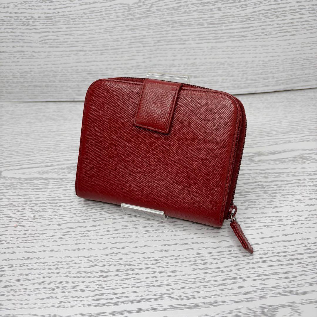 極美品　PRADA プラダ　二つ折り財布　ラウンドジップ　S8478
