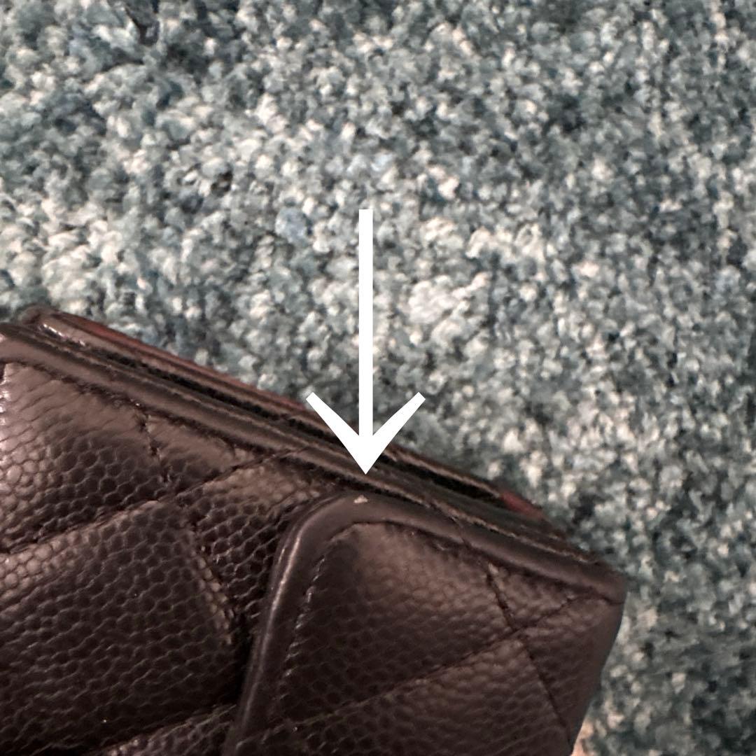 a*.様 CHANEL 三つ折り財布 スモールウォレット キャビアスキン シャネ