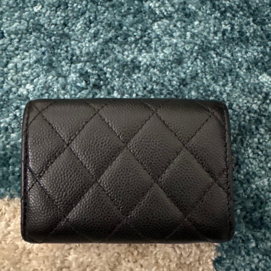 a*.様 CHANEL 三つ折り財布 スモールウォレット キャビアスキン シャネ