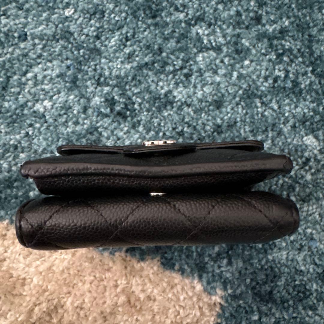 a*.様 CHANEL 三つ折り財布 スモールウォレット キャビアスキン シャネ