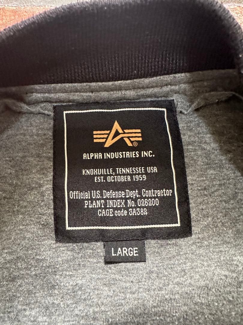 ALPHA INDUSTRIES ブラック MA-1 ライトジャケット L