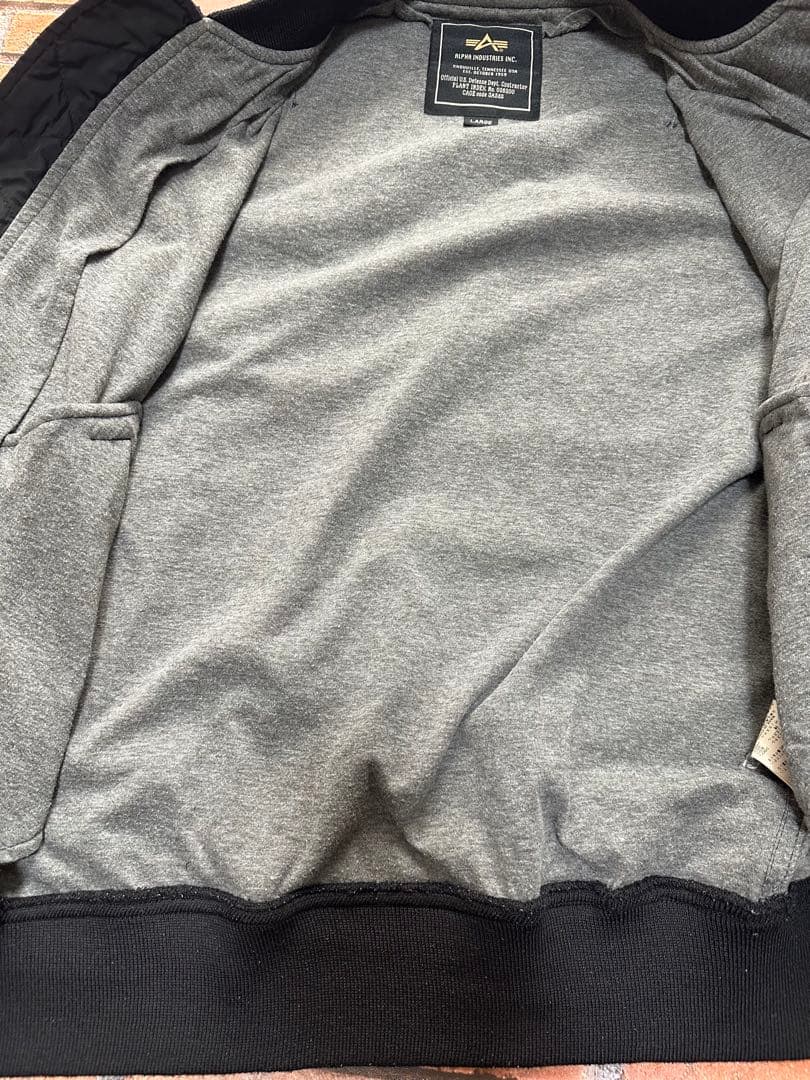 ALPHA INDUSTRIES ブラック MA-1 ライトジャケット L