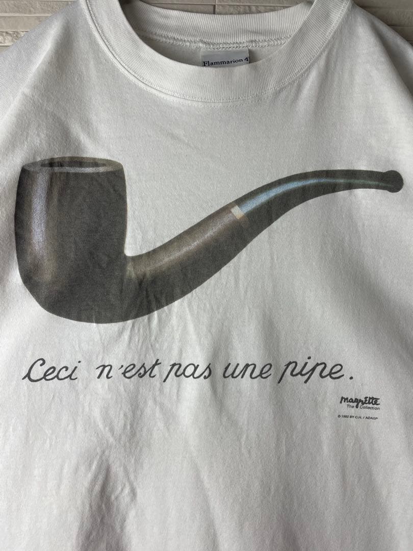 90s カナダ製ヴィンテージ　ルネマグリッド　アートTシャツ　イメージの裏切り