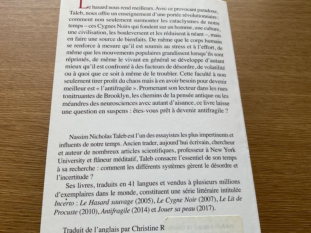 ANTIFRAGILE ナシム・ニコラス・タレブ フランス語