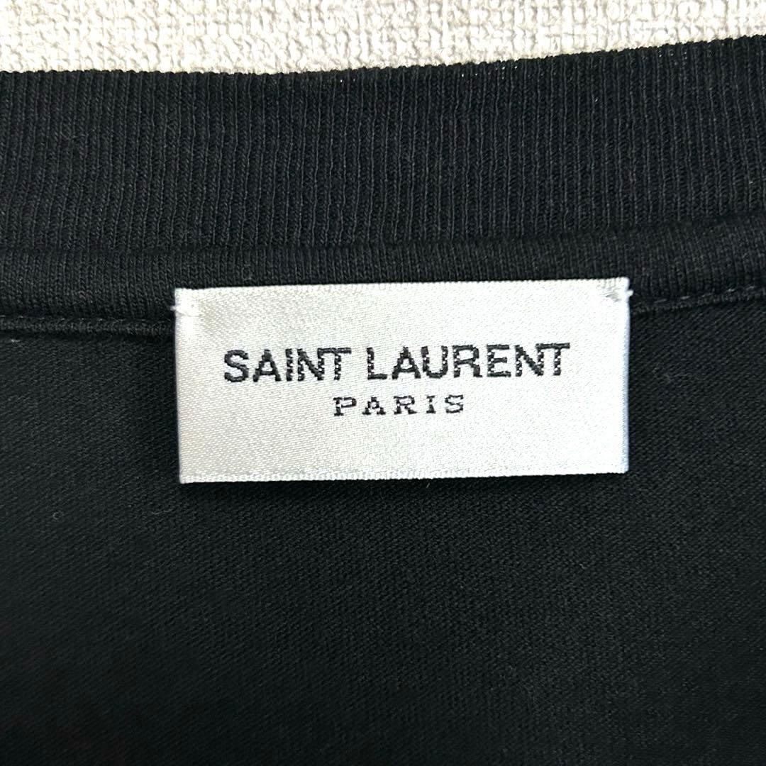 17AW✨サンローラン パリ メタリックロゴ シグネチャー Tシャツ カットソー