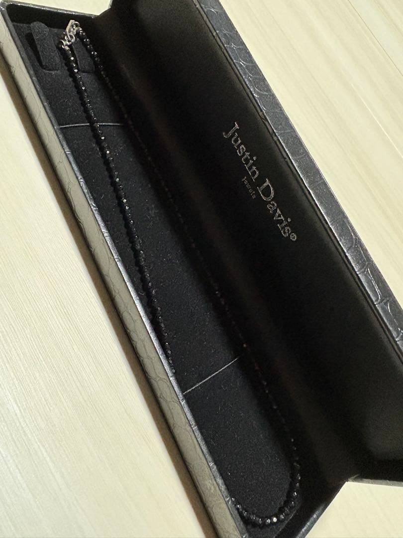 Justin Davis ブラックネックレス　45cm