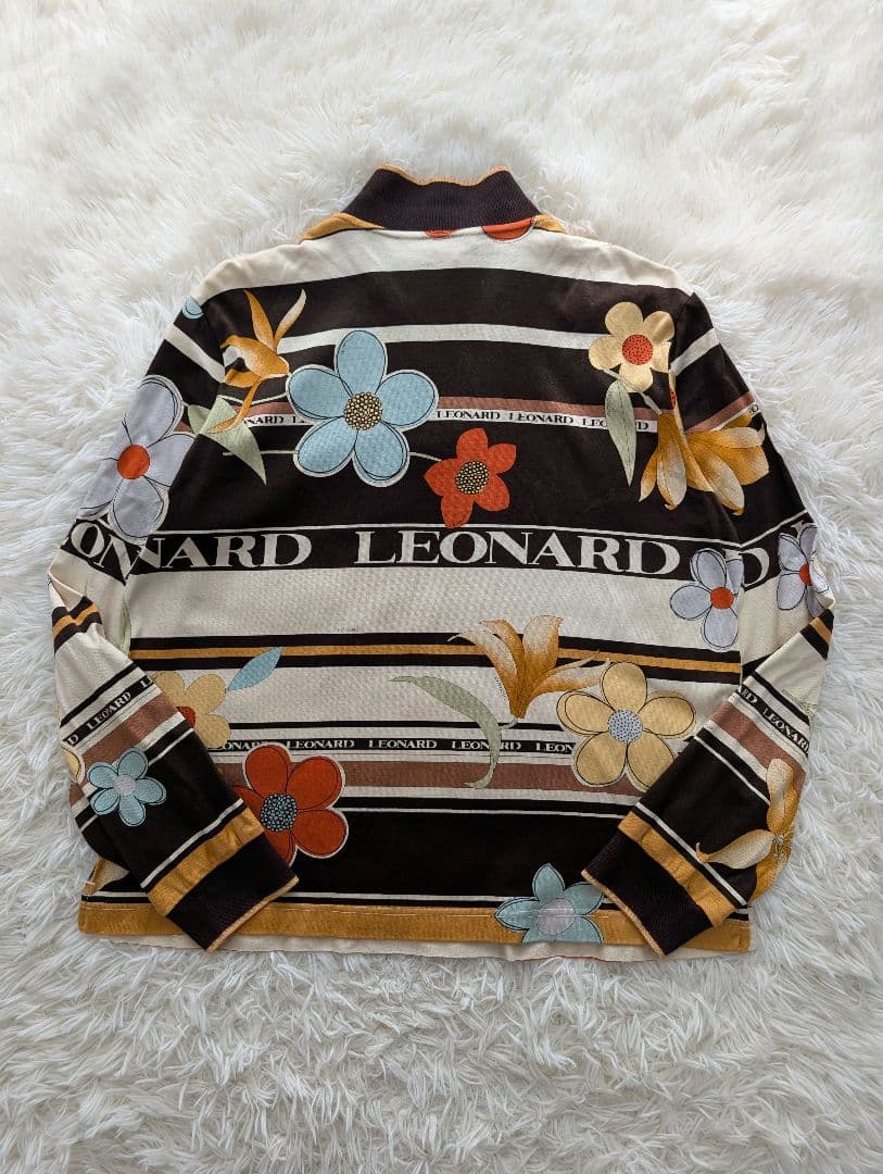美品✨️LEONARD 44 大きいサイズ 花柄 総柄 カットソー ポロシャツ