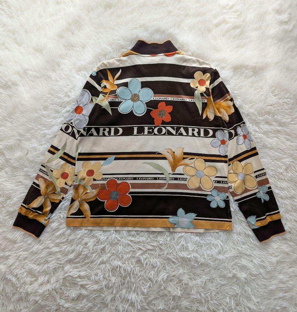 美品✨️LEONARD 44 大きいサイズ 花柄 総柄 カットソー ポロシャツ