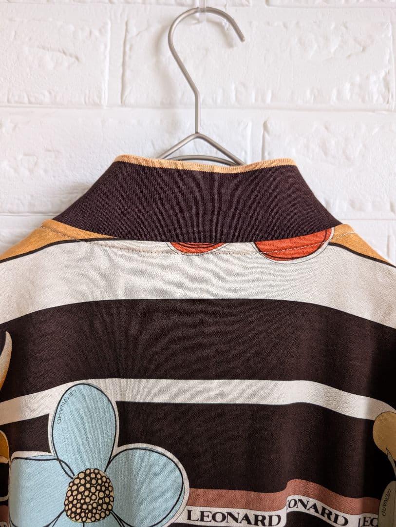 美品✨️LEONARD 44 大きいサイズ 花柄 総柄 カットソー ポロシャツ