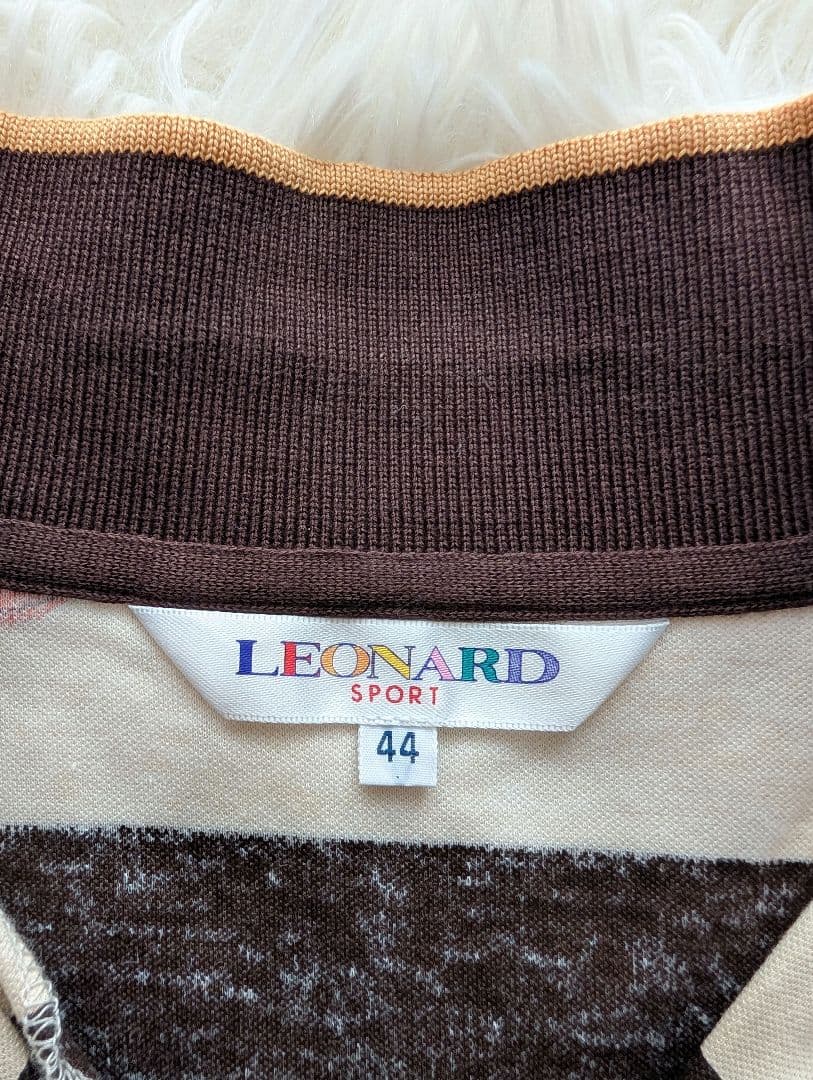 美品✨️LEONARD 44 大きいサイズ 花柄 総柄 カットソー ポロシャツ