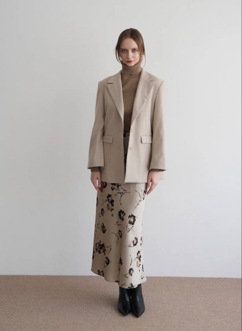 Acka. flower satin skirt 新品未使用サイズ1