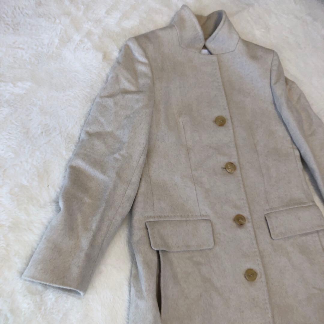 最高級白タグ　Max Mara マックスマーラ　ウールアンゴラコート　イタリア製