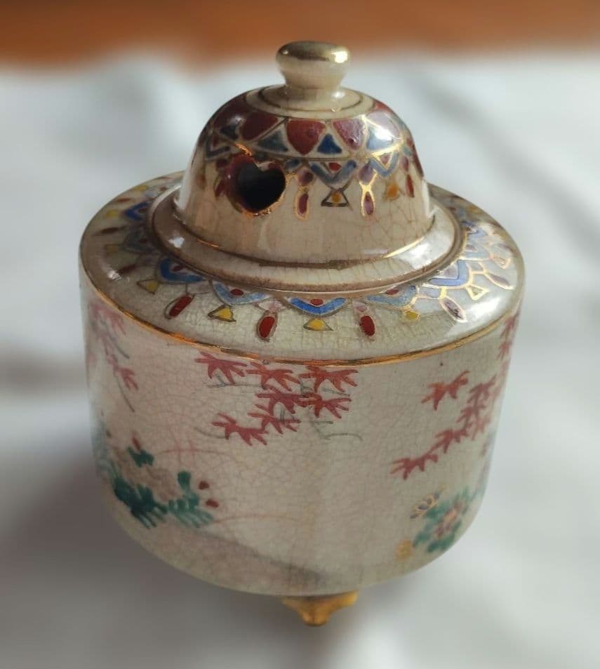 【新品未使用】田寿官　陶器製香炉　木製箱付き