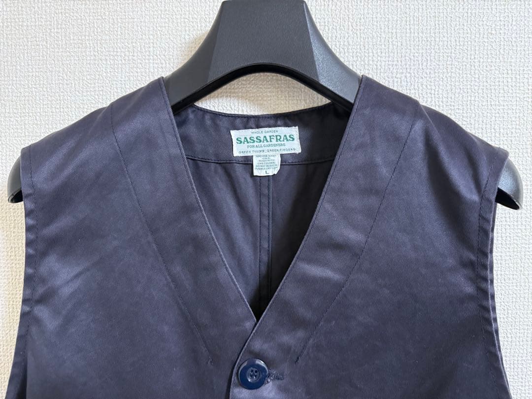 SASSAFRAS/ササフラス Landscaper Vest ネイビー L