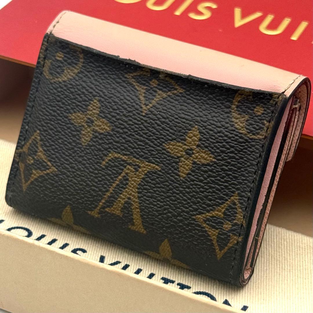【極上美品】ルイヴィトン ポルトフォイユ ローズバレリーヌ ゾエ 三つ折り財布