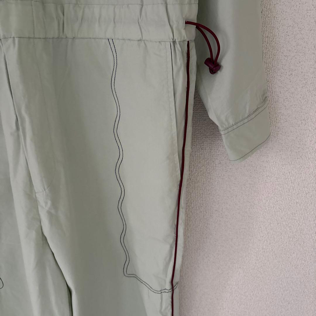 【美品】PAMM パム ゆれるふきんのジャンプスーツ アイスグリーン