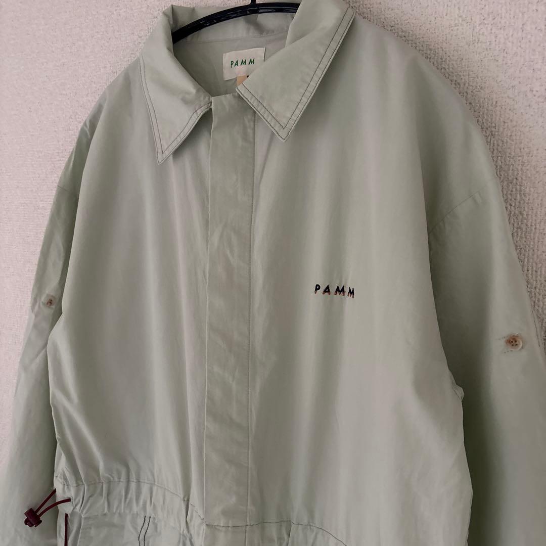 【美品】PAMM パム ゆれるふきんのジャンプスーツ アイスグリーン