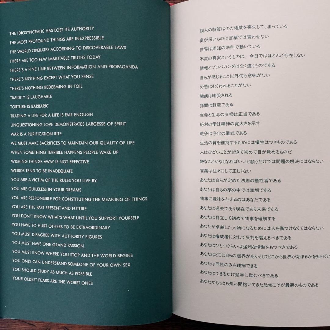 Jenny Holzer ジェニー・ホルツァー「ことばの森で」未閲覧・未使用