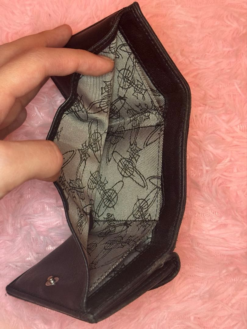 Vivienne Westwood 三つ折財布 黒 オーブ ブラック