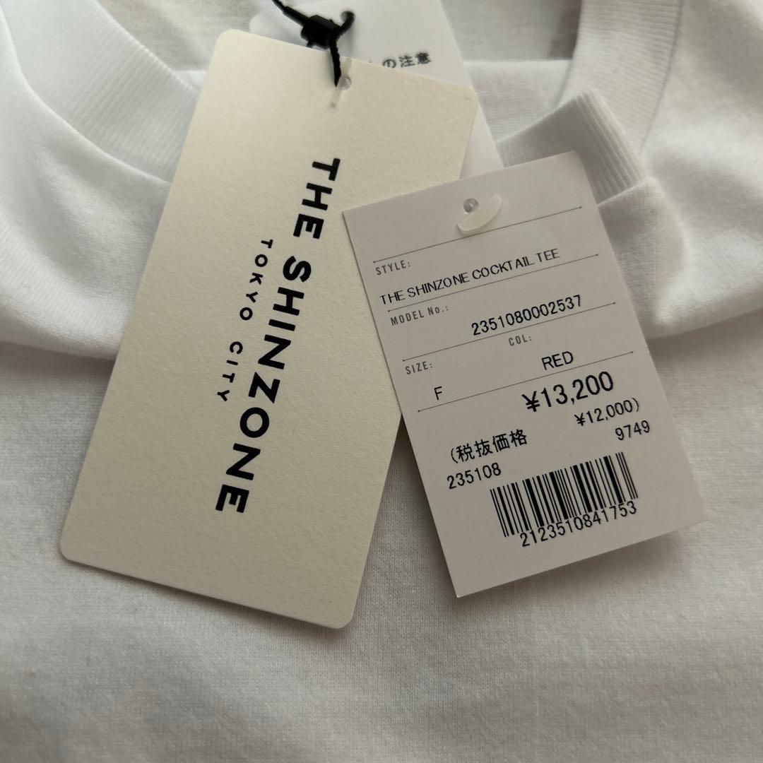 シンゾーン　カクテル 半袖Tシャツ ホワイト　レッド