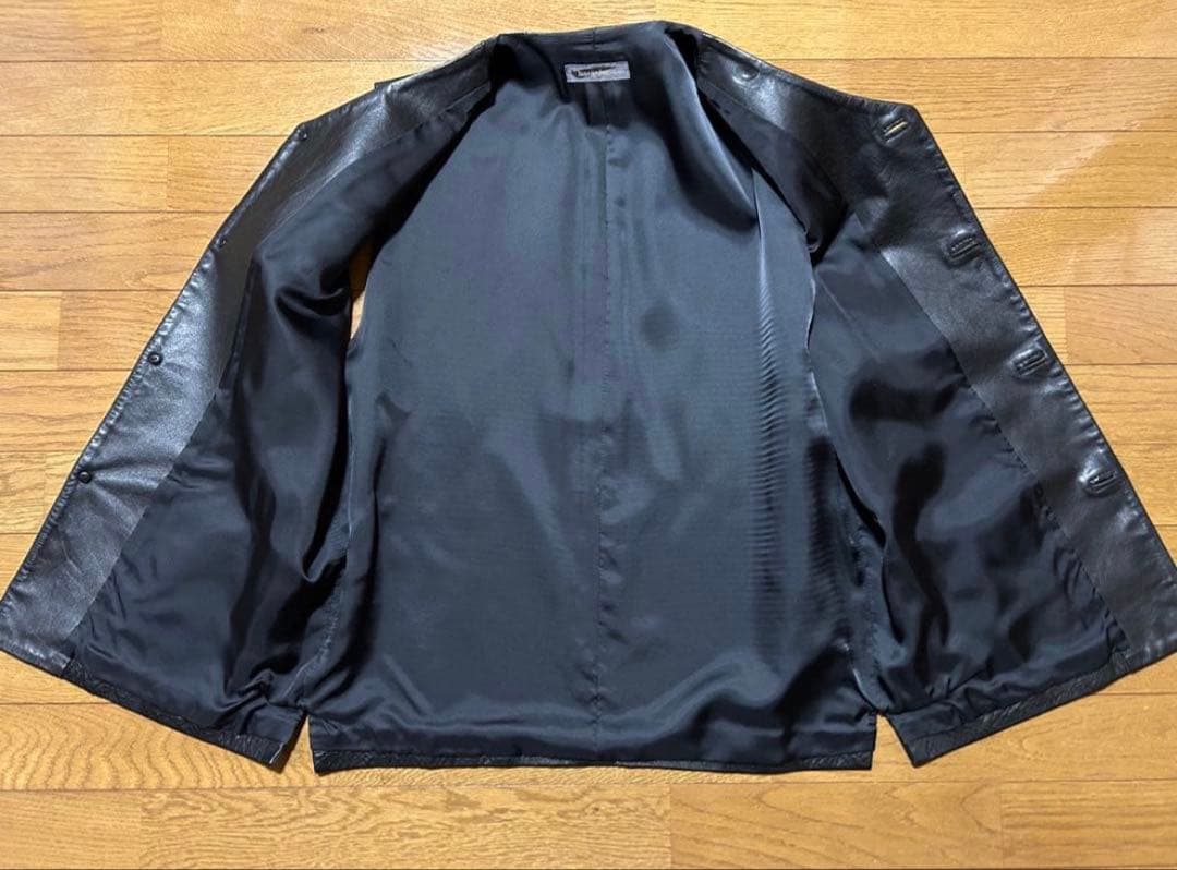 イッセイミヤケ／ISSEY MIYAKE レザー ベスト 黒