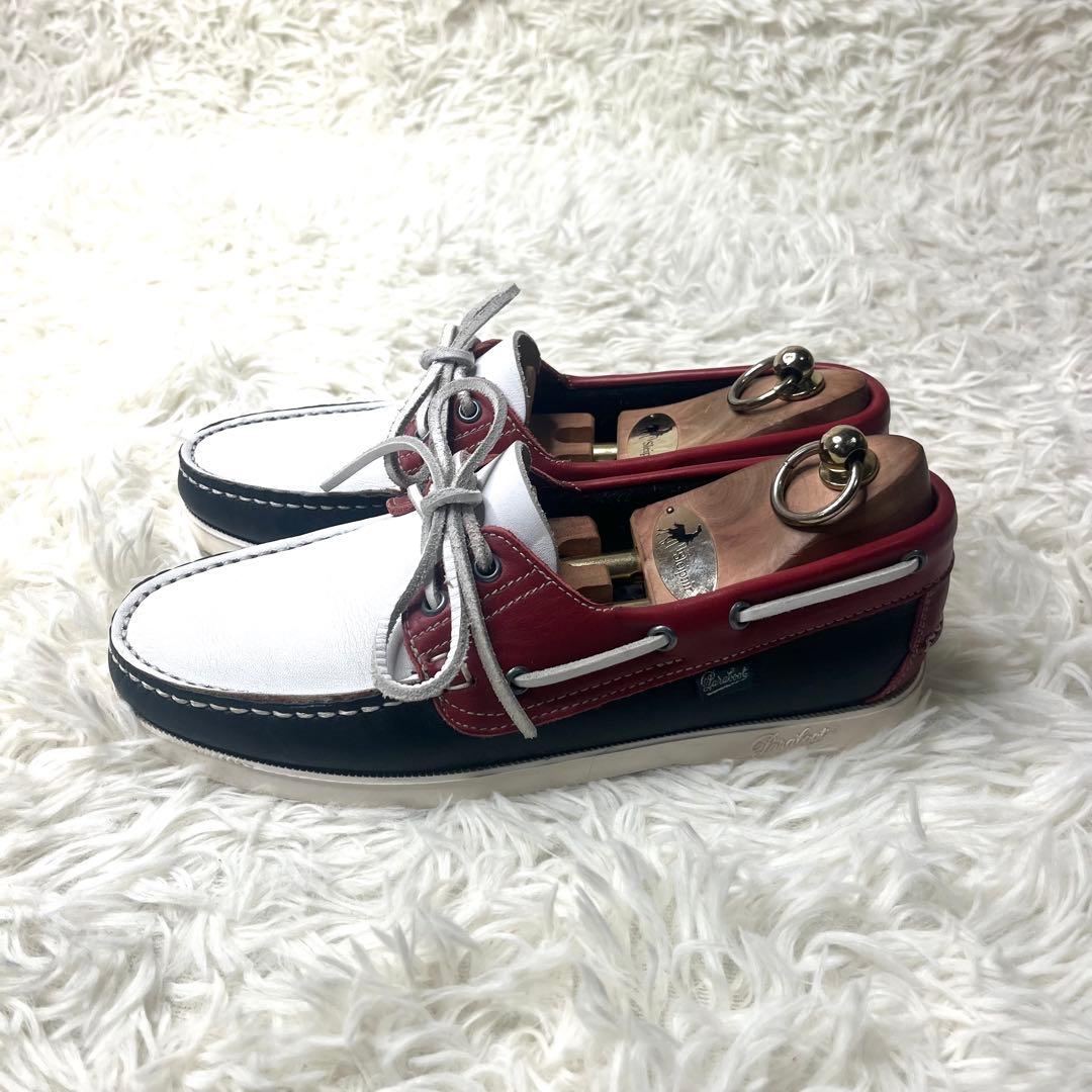 【美品】 パラブーツ デッキシューズ BARTH 25.5cm モカシン バース