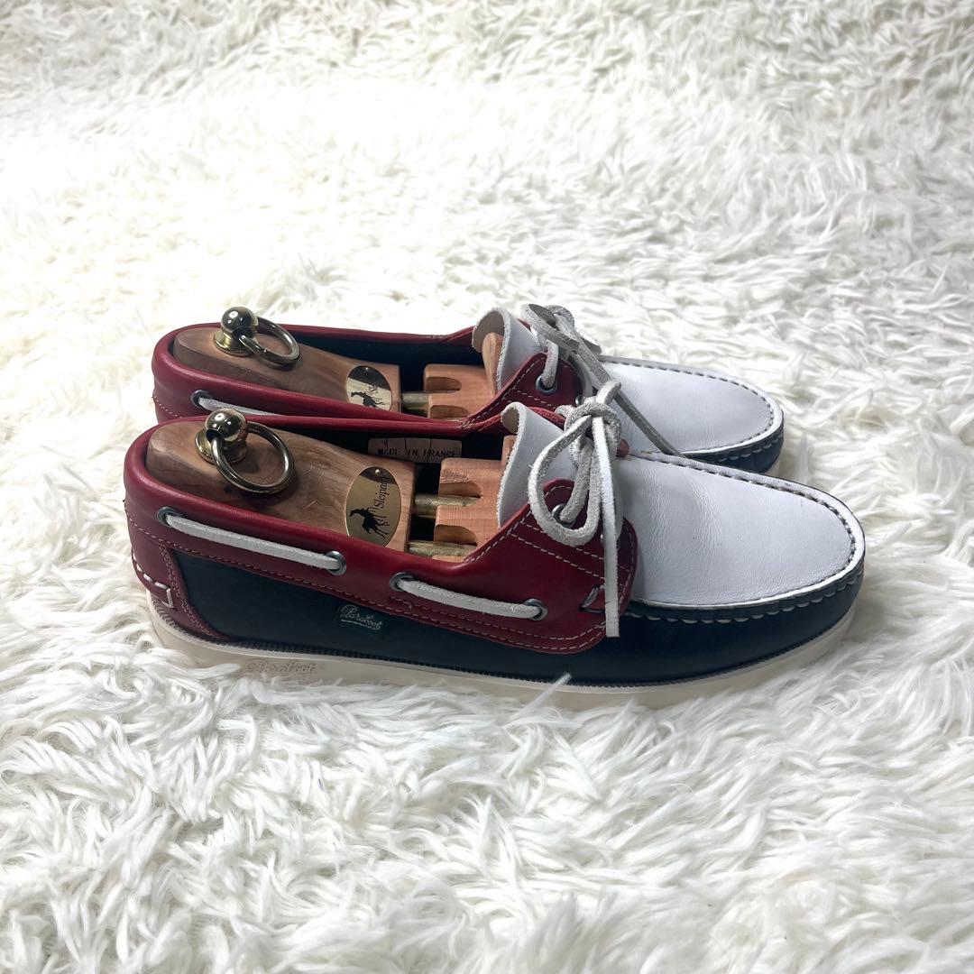【美品】 パラブーツ デッキシューズ BARTH 25.5cm モカシン バース