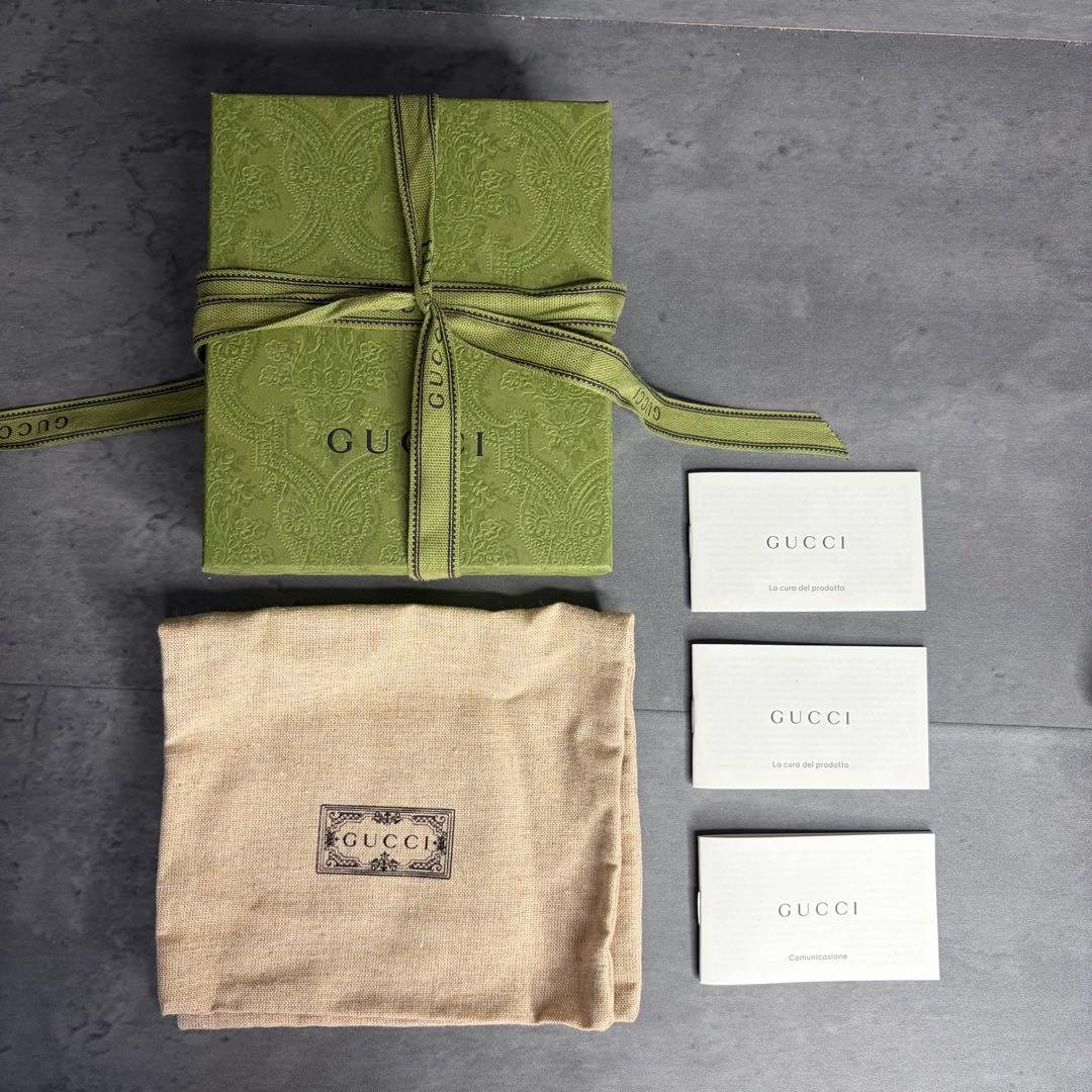 【付属品完備】GUCCI オフディア 三つ折り財布 GGロゴ シェリーライン