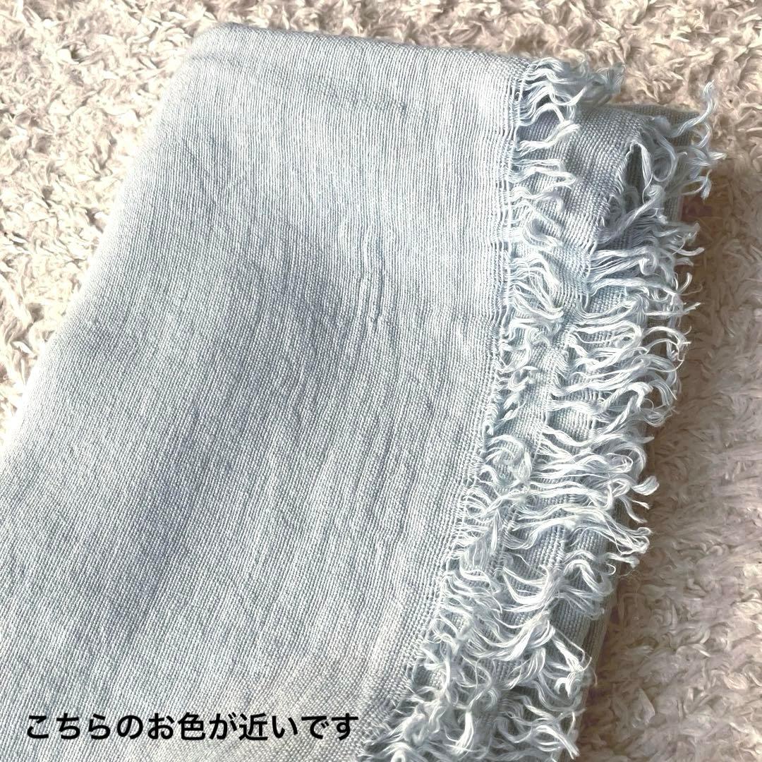 m*o様 新品◯ASAUCE MELER ストール リネン ライトブルー フリン