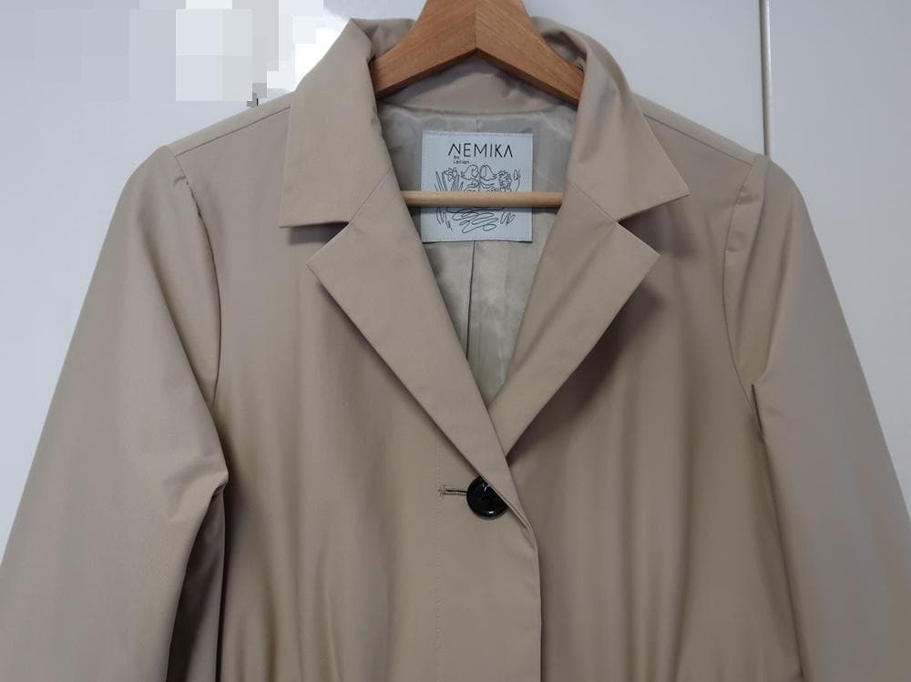 美品■ネミカbyレリアン■上品なトレンチコート/Aライン・ポリエステル■■9号