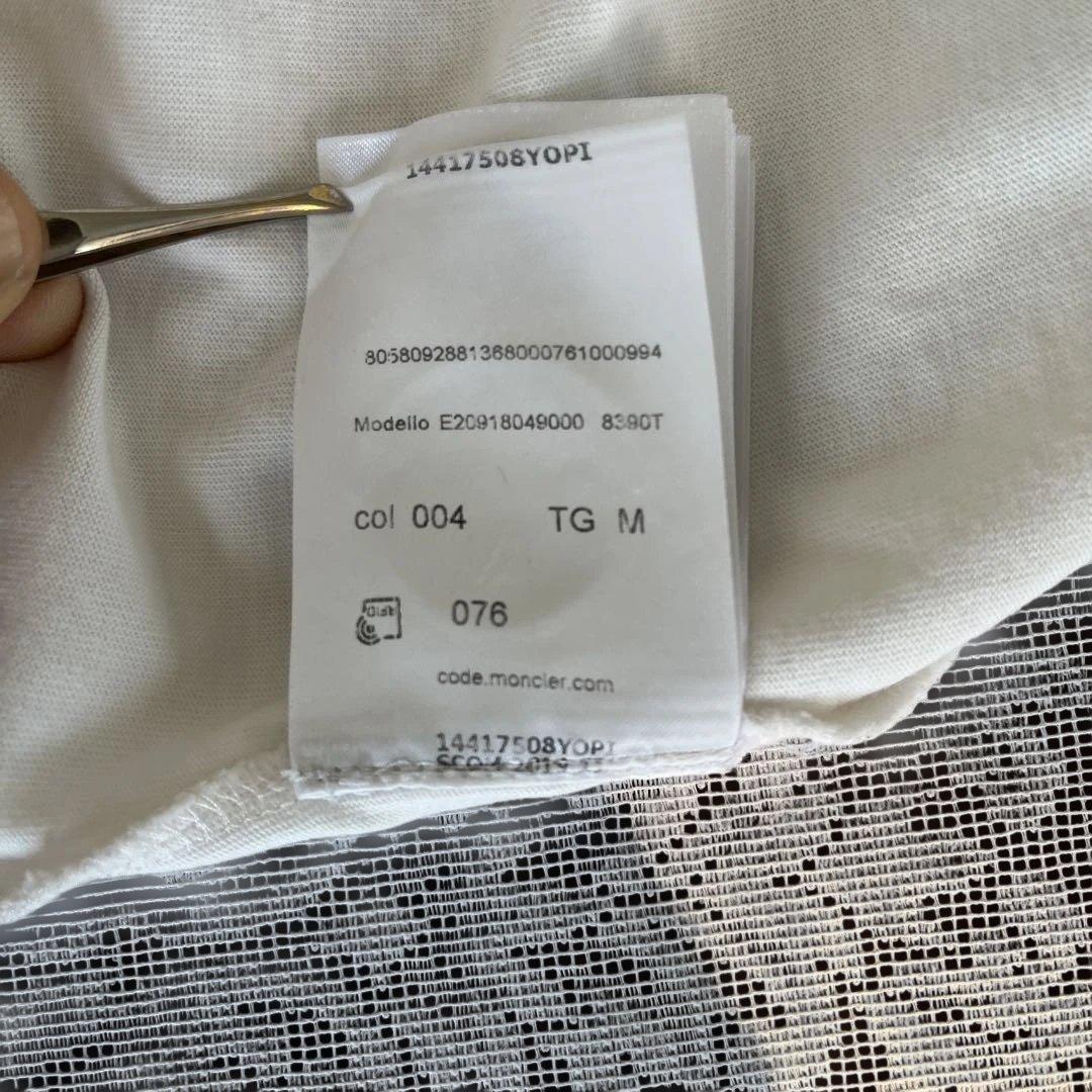 MONCLER ホワイト Tシャツ ポケット付き メンズ Mサイズ