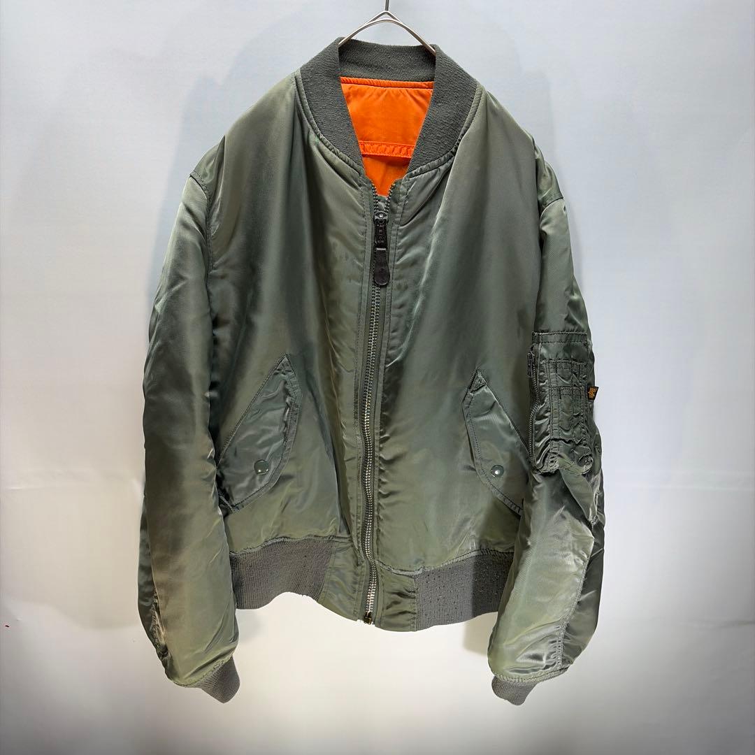 90S アルファ　MA-1 フライトジャケット　MADE IN USA