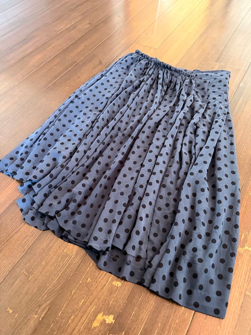 限定値下げ！COMME DES GARÇONS ネイビードットフレアスカート