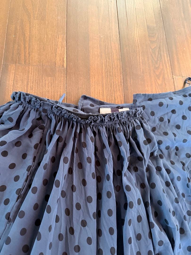 限定値下げ！COMME DES GARÇONS ネイビードットフレアスカート