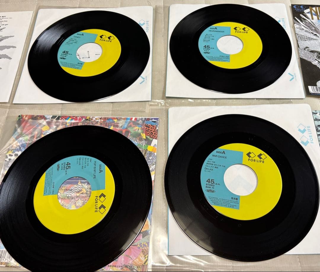 「De-LAX」7インチシングル レコード4枚セット（見本盤）