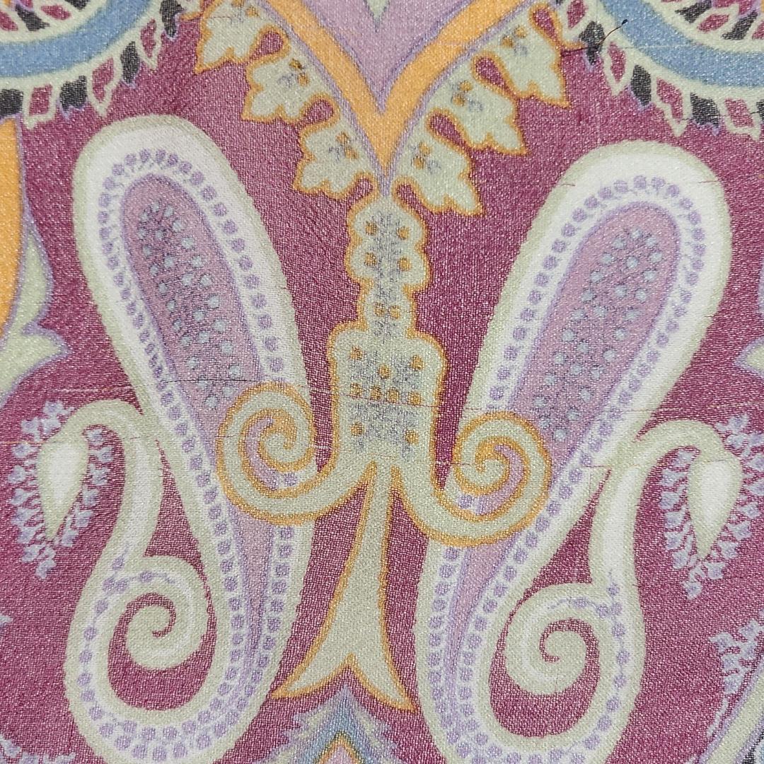 ★ETRO★ エトロ ストール シフォン ペイズリー柄 シルク ブルーグレー.