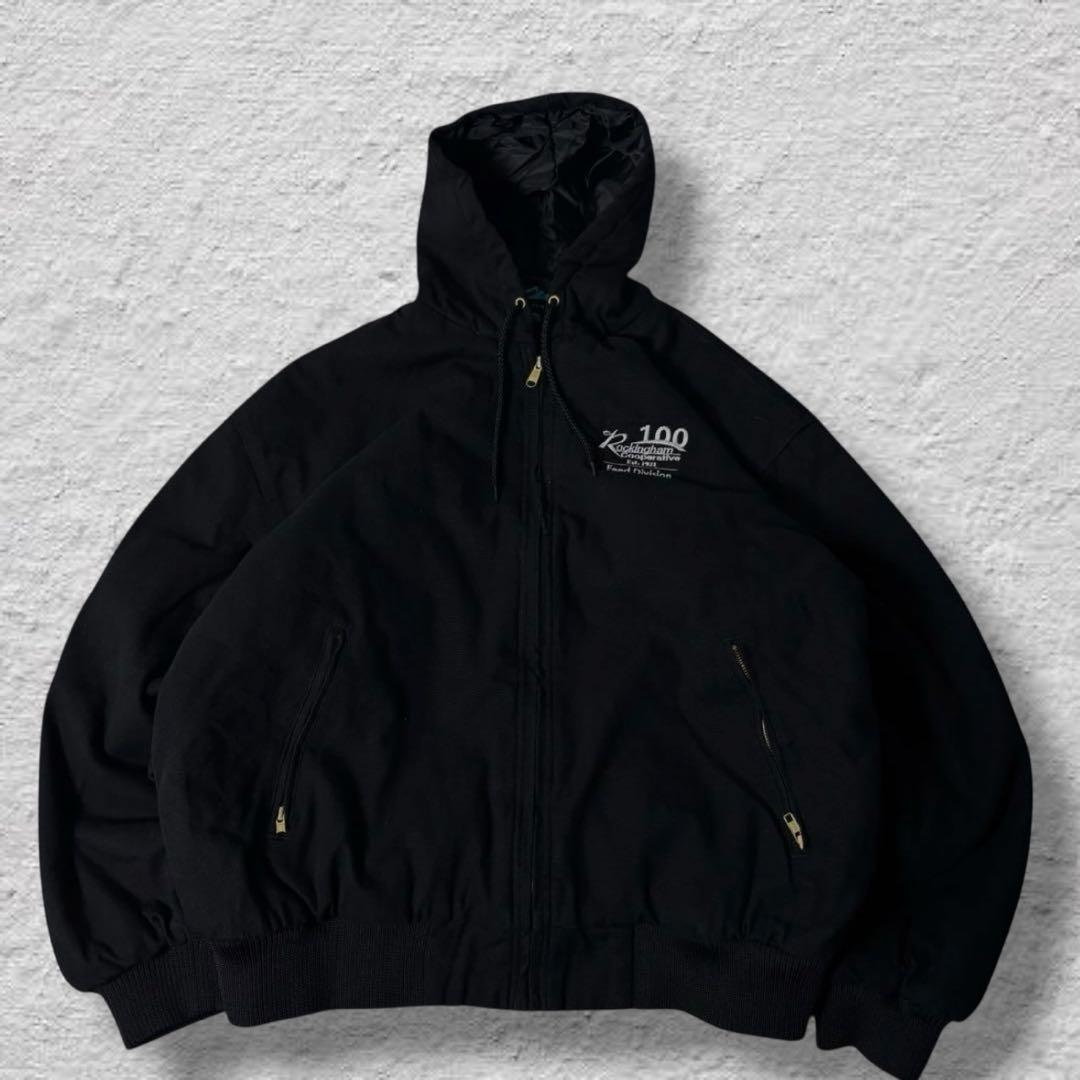vintageダックパーカーアクティブジャケットブラックデッド美品90s古着