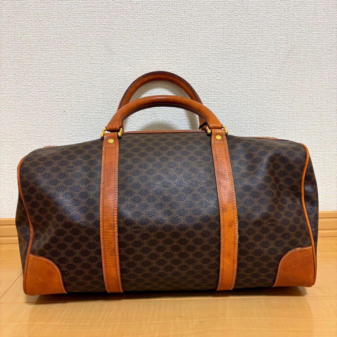 希少❗️ セリーヌ CELINE ボストンバッグ マカダム ダークブラウン PVC