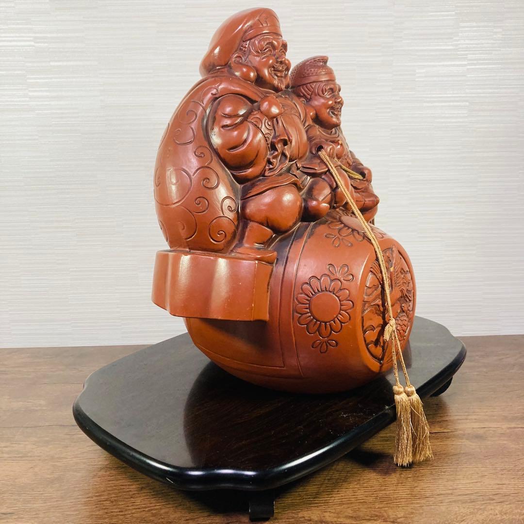 特大　七福神　大黒天様　恵比寿様　打出の小槌　陶器　焼物