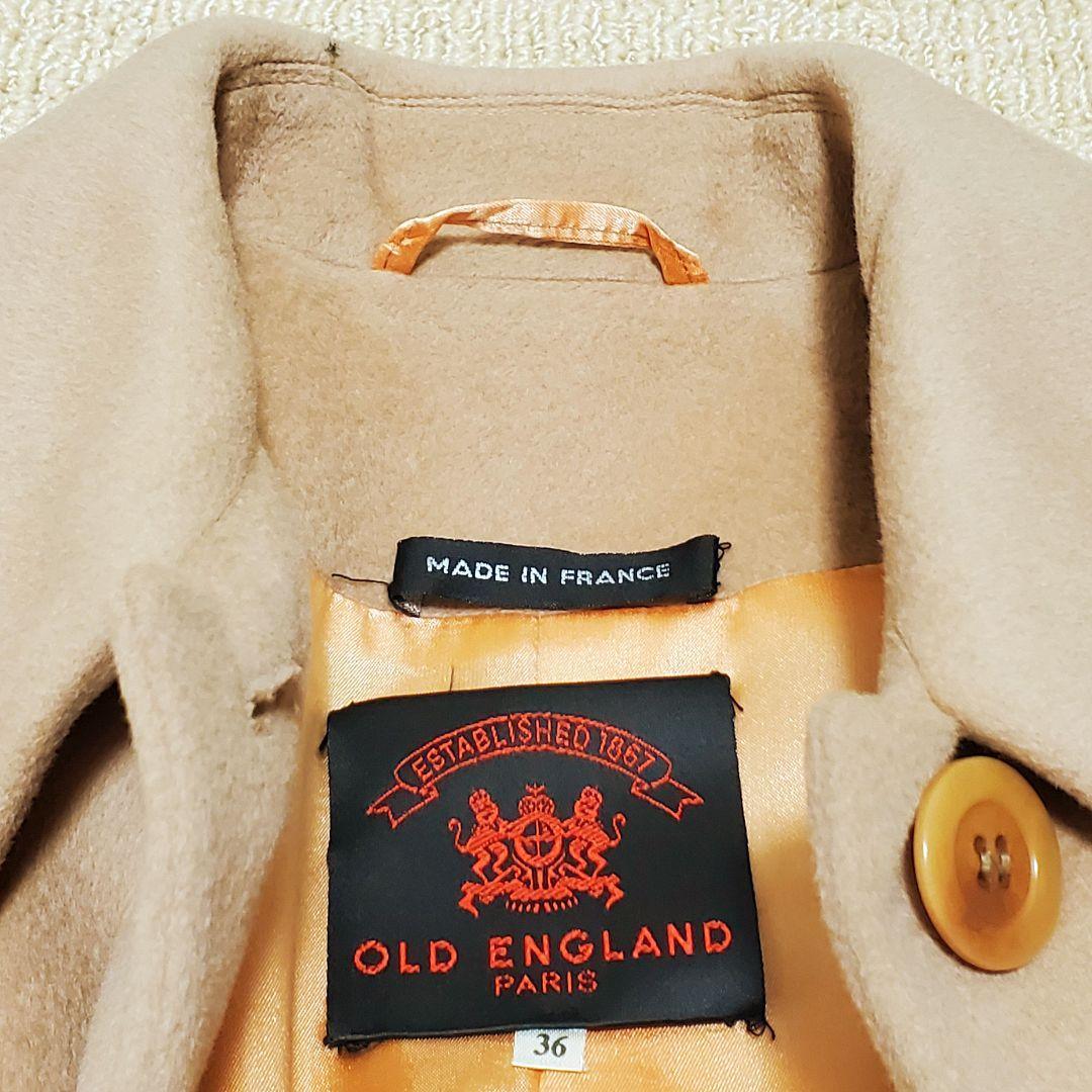 美品✨オールドイングランド ウエスト ベルト ロングコート カシミヤ、アンゴラ