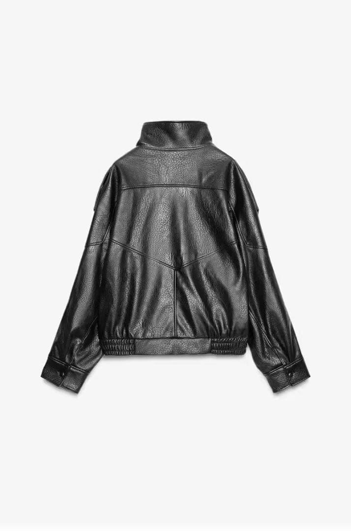 ZARA ザラ　フェイクレザー パデッドボンバージャケット　新品、未使用