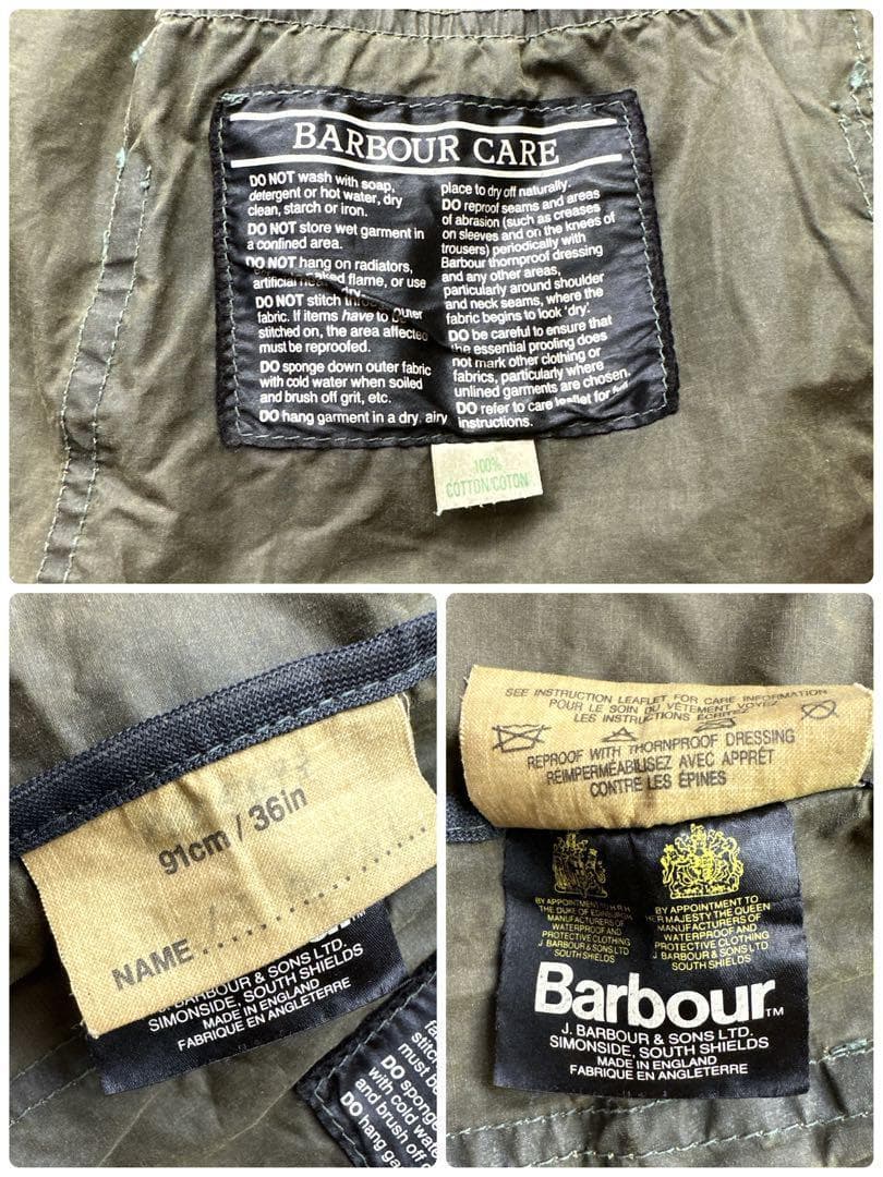 Barbour バブアー オイルドジャケット フード コート オイル抜き済