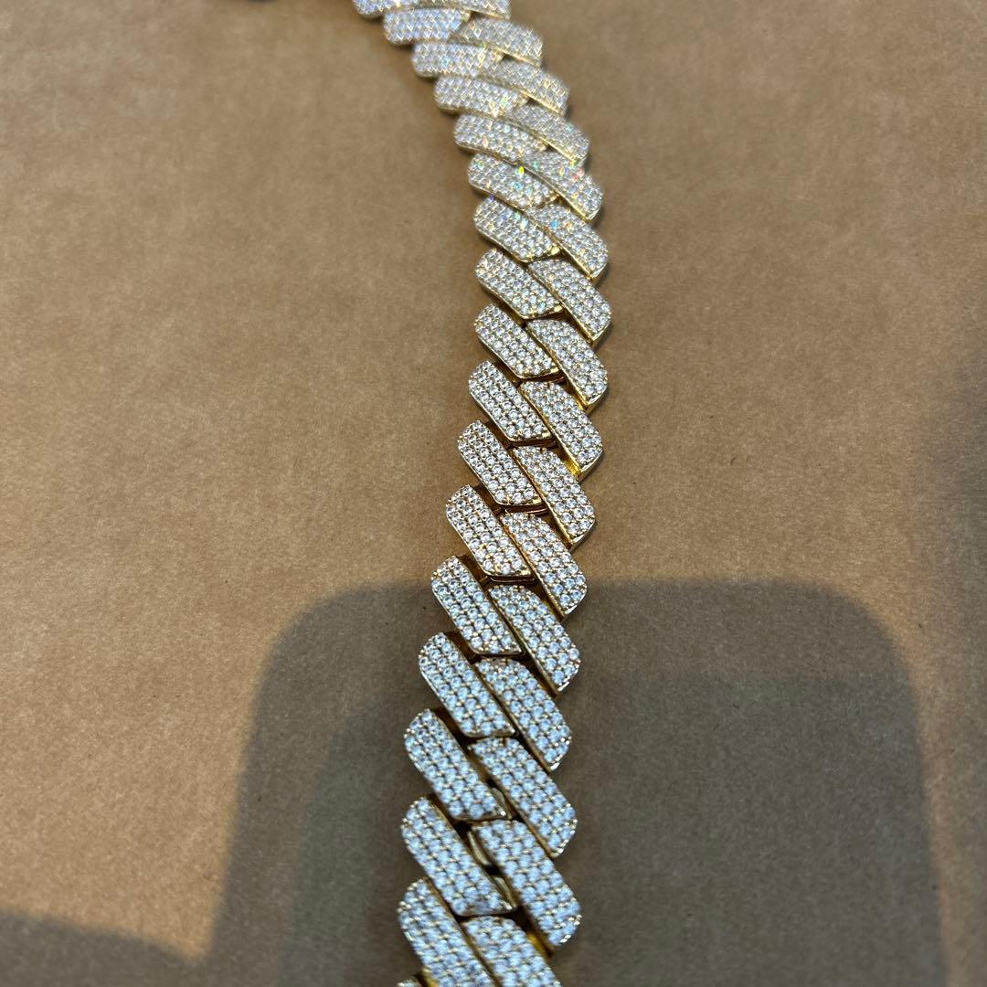 Glitter 金ジルコニアネックレス 45cm